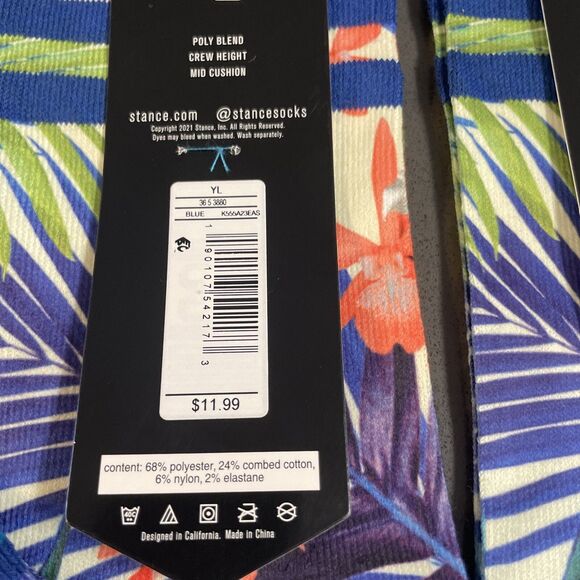 Stance Kids Casual Sock 2 Pairs Sz YL 3 - 5.5 Dwayne Wade's Collection - Picture 4 of 4
